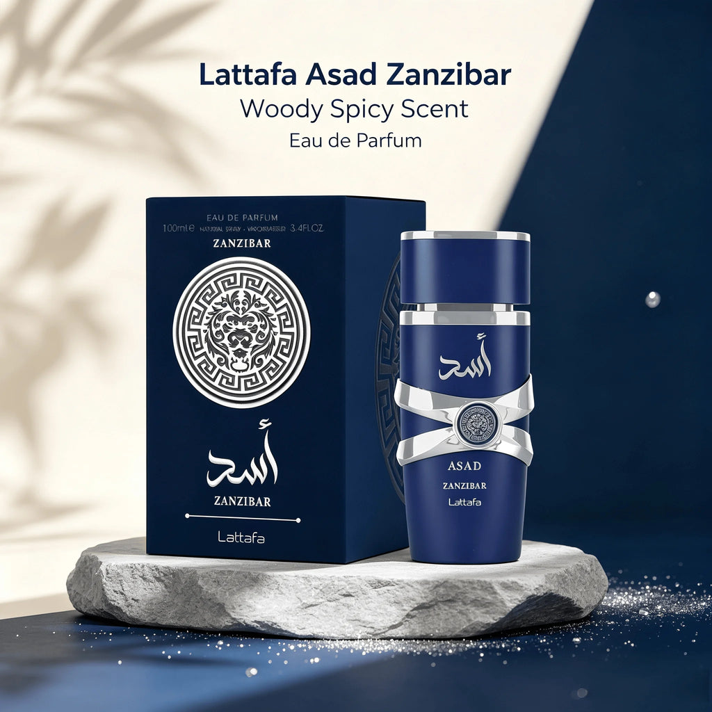 Lattafa Asad Zanzibar - 3.4oz Fresh & Spicy Vanilla Coconut Eau De Parfum - Limited Stock!